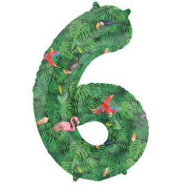 Ballon numéro 6 Jungle Vibe 86 cm