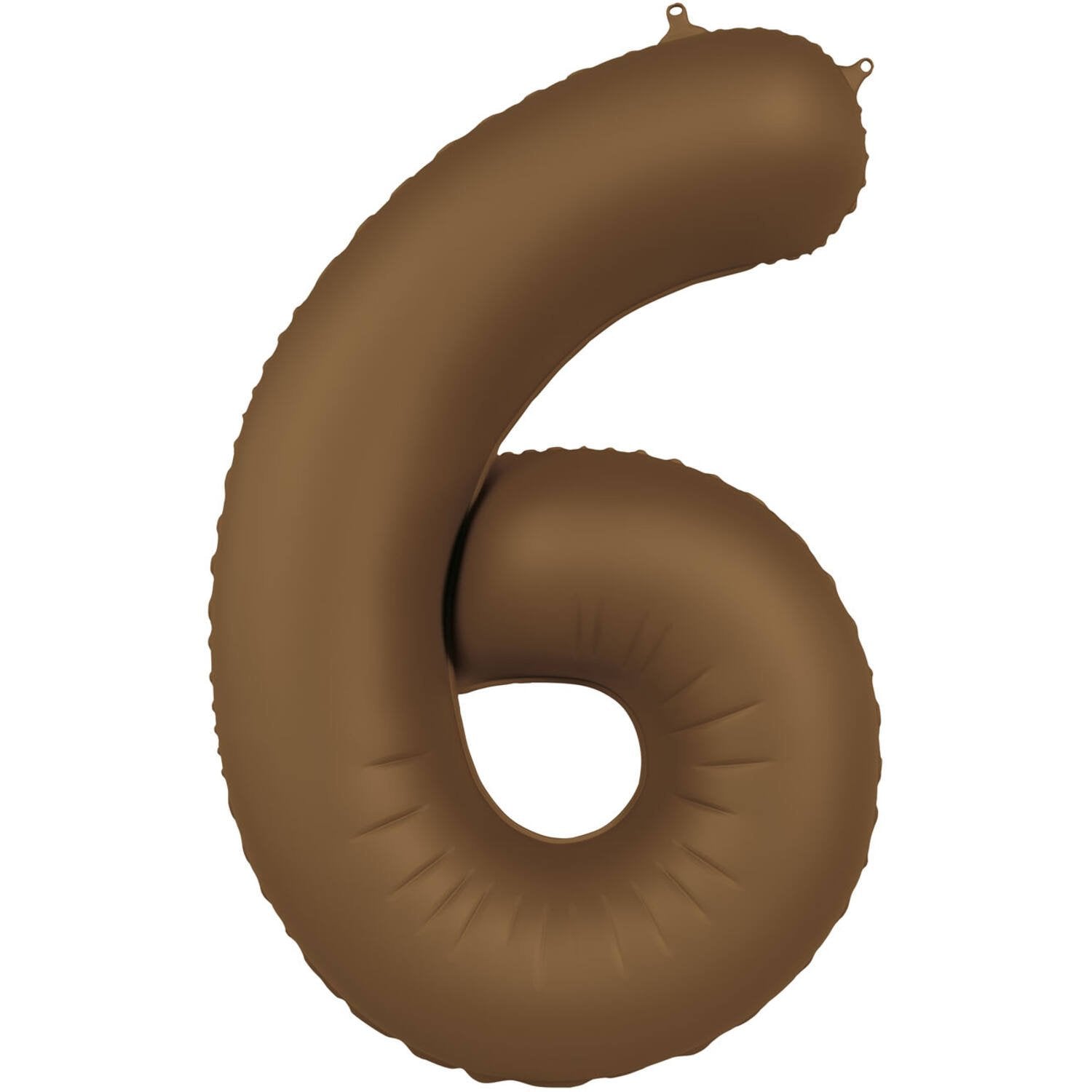 Palloncino Numero 6 Marrone Cioccolato Ultra Opaco 86 cm