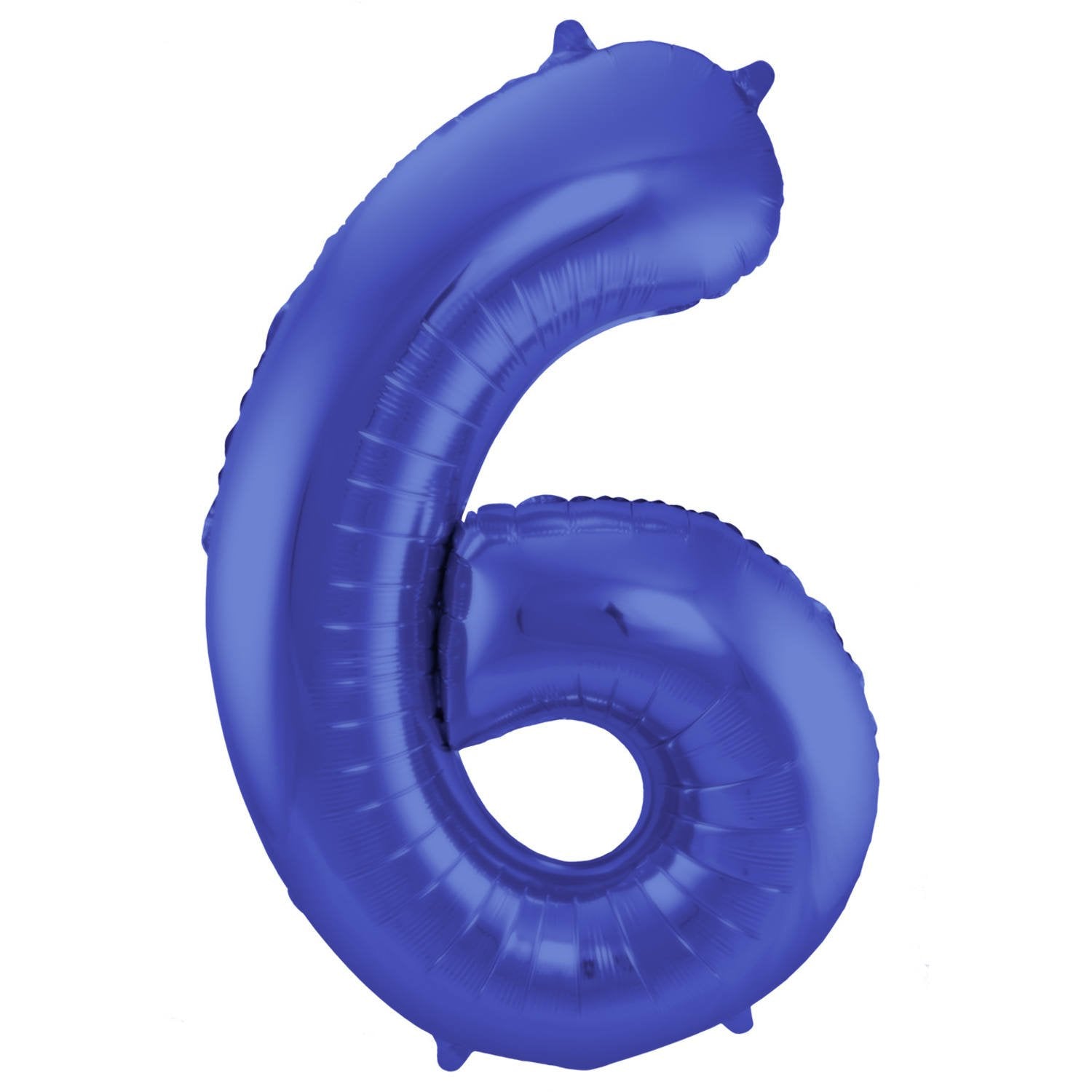 Palloncino numero 6 86 cm blu opaco