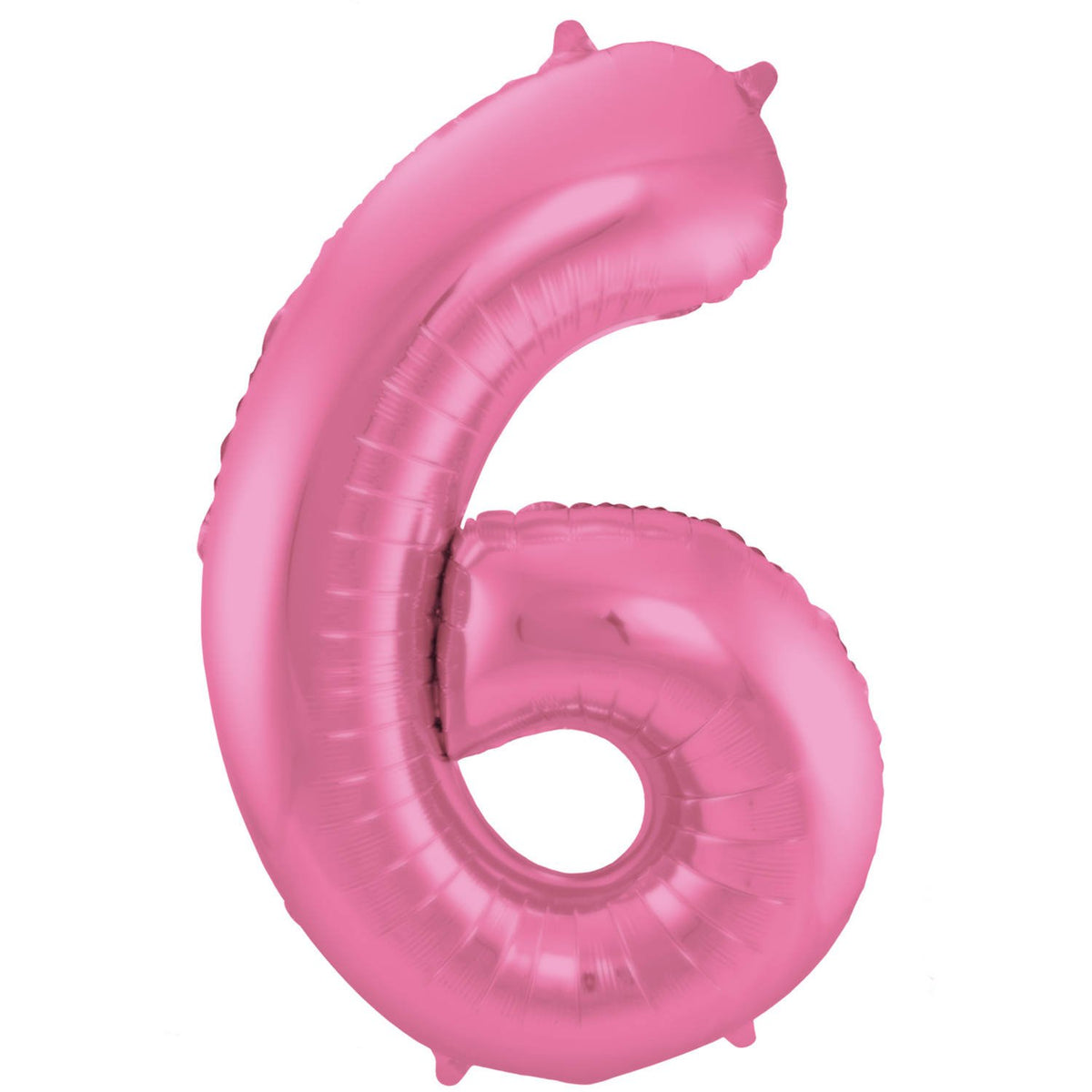Palloncino numero 6 86 cm rosa opaco