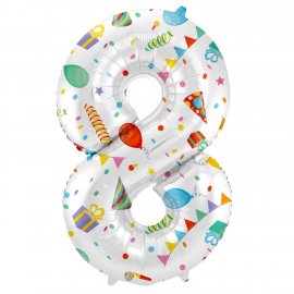 Numero 8 Palloncino Joyful Party 86 cm