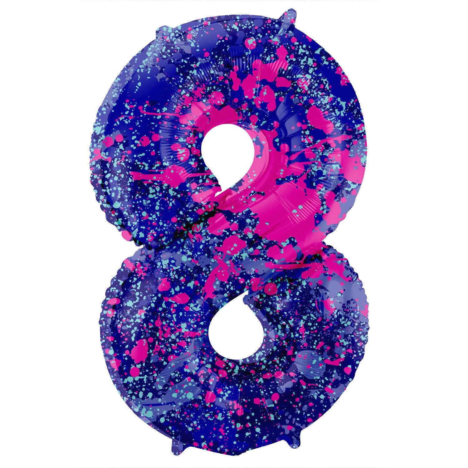 Globo Número 8 Paint Splash  86 cm