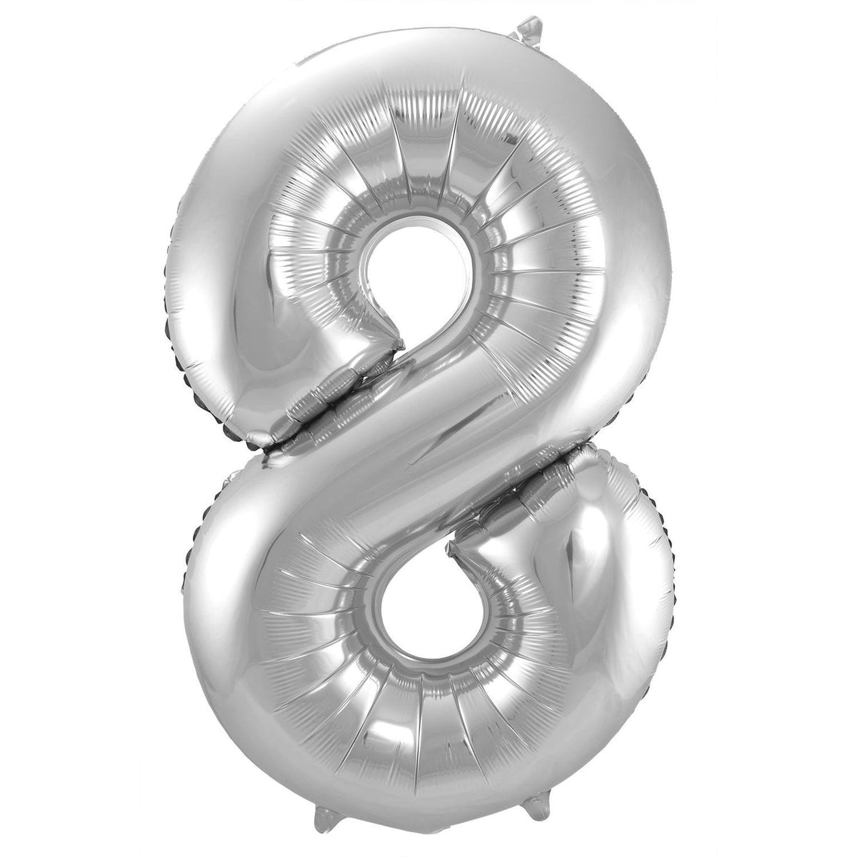 Palloncino numero 8, 86 cm, argento
