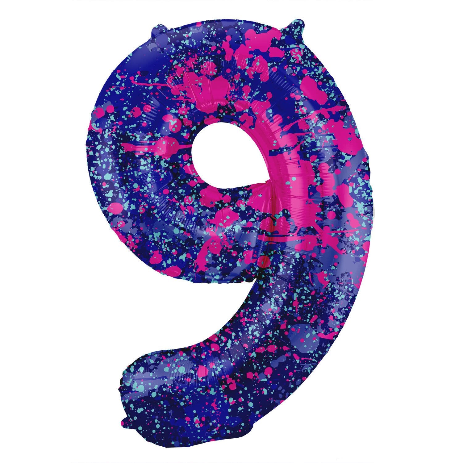 Globo Número 9 Paint Splash  86 cm