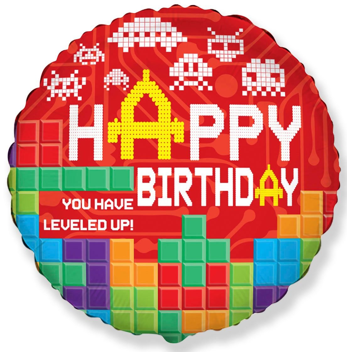 Globo Videojuegos Happy Birthday 45 cm