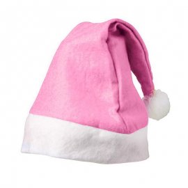 Chapeau de Noël rose clair