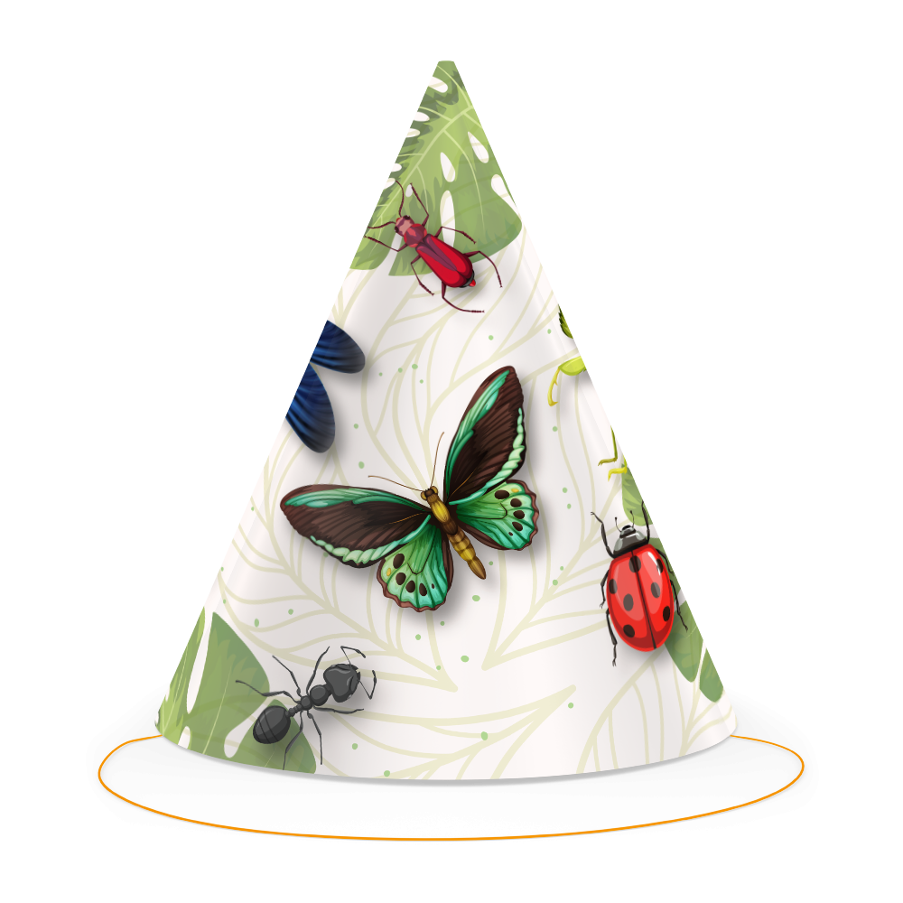6 Gorros Insects Party