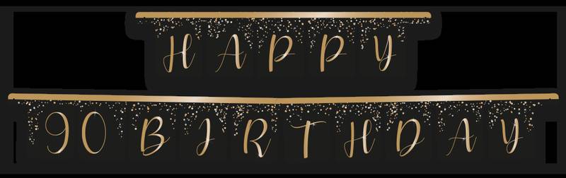 Guirnalda Elegant Negro 90 Años