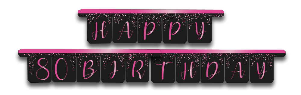 Guirnalda Elegant Pink 80 años