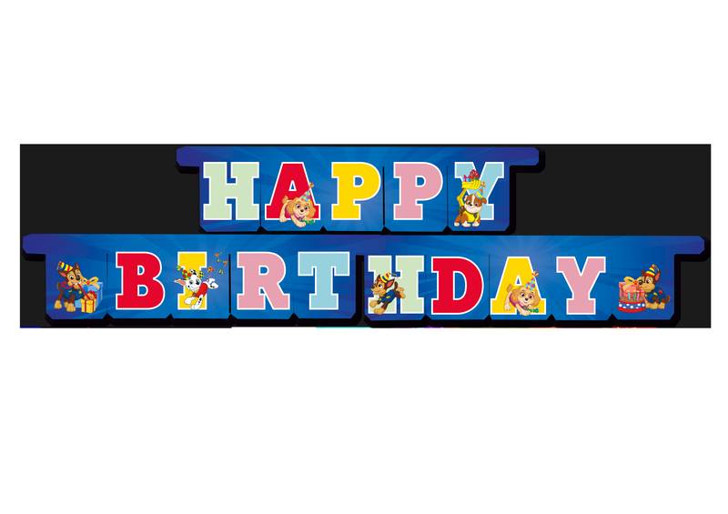 Guirnalda Happy Birthday Patrulla Canina
