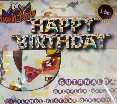 Dolce ghirlanda di buon compleanno per feste