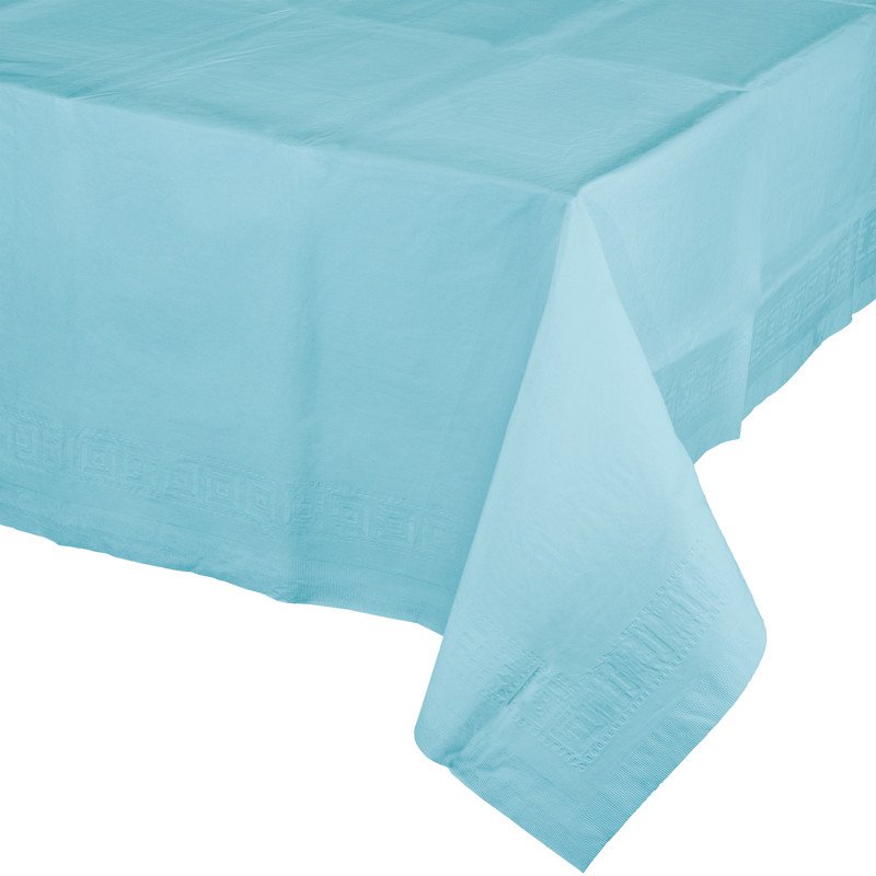 Nappe en papier 120 x 180 cm bleu pastel