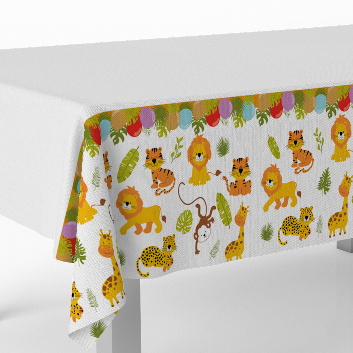 TOVAGLIA IN PLASTICA 120 x 180 CM ANIMALI DELLA GIUNGLA
