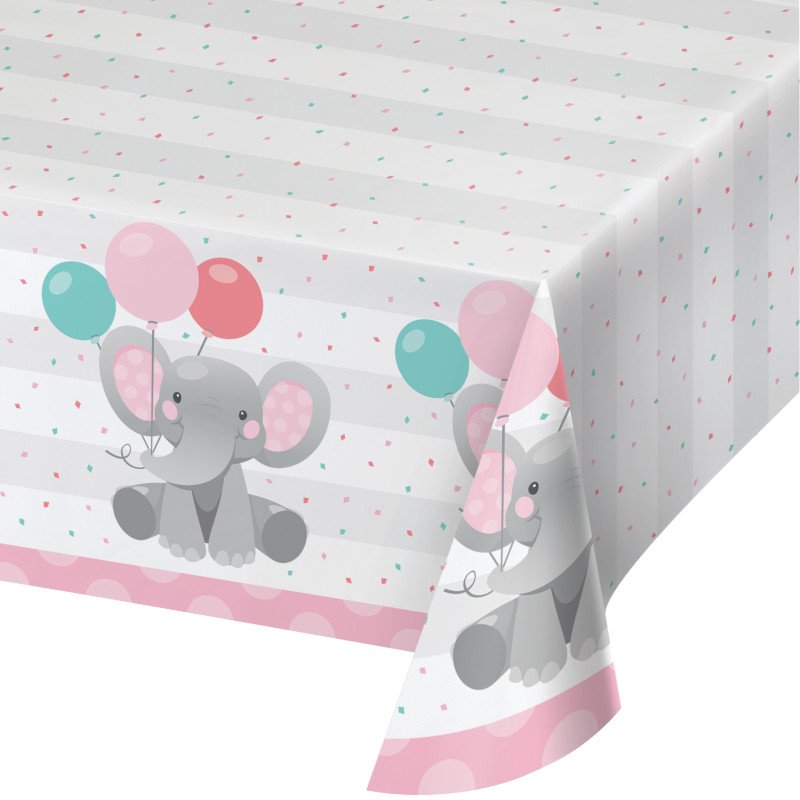 Mantel de Papel 137 x 259 cm PINK ELEPHANT