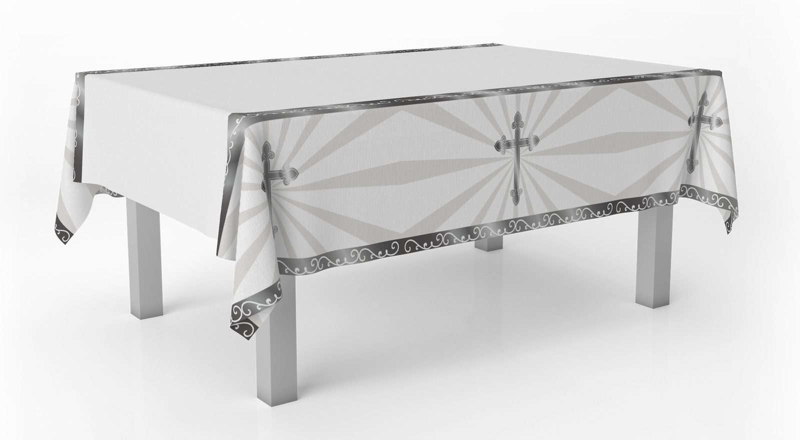 Nappe argentée Divinity 120 x 180 cm