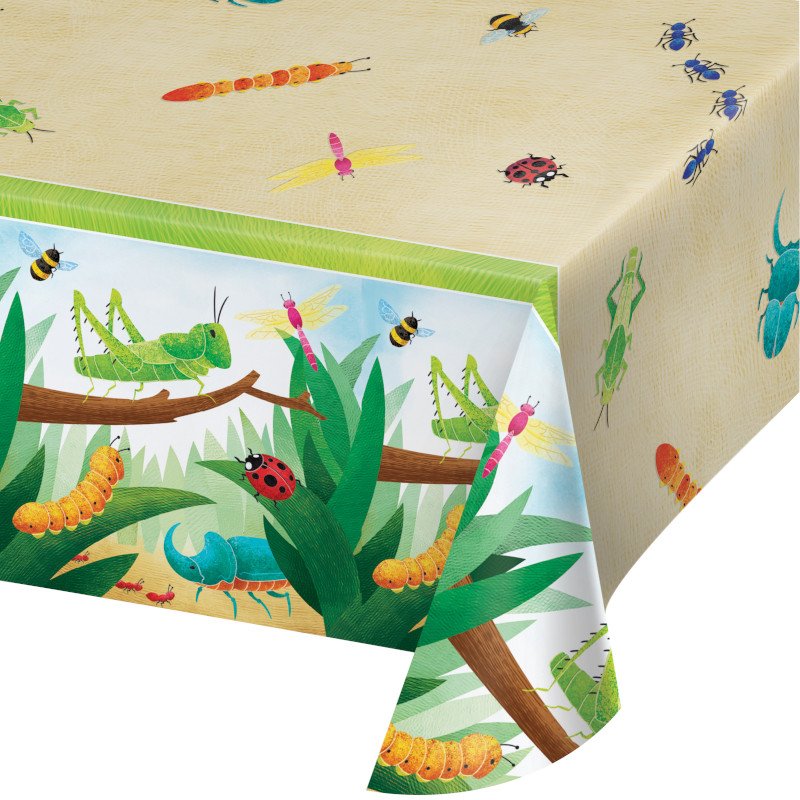 Tovaglia di carta 137 x 259 cm BIRTHDAY BUGS
