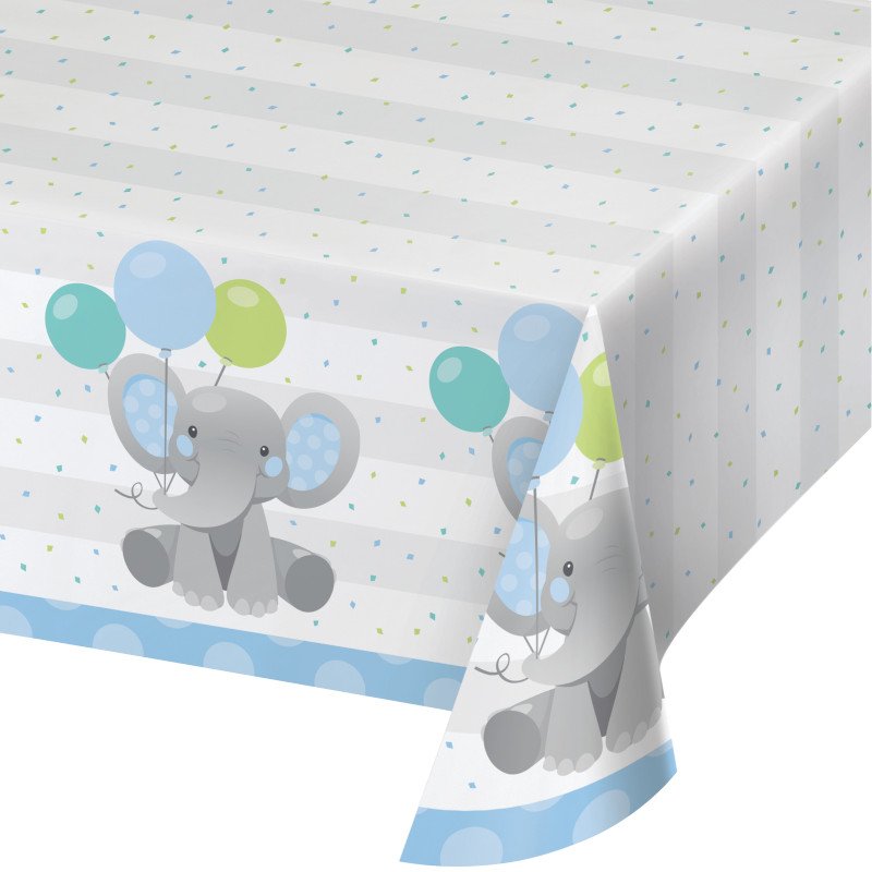 Mantel de Papel 137 x 259 cm BLUE ELEPHANT