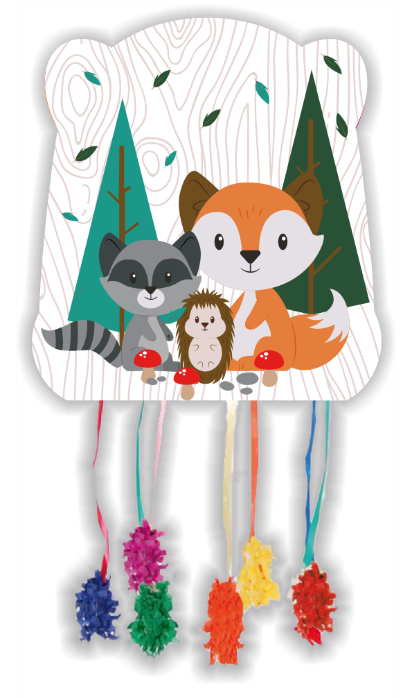 PIÑATA 33 x 28 cm FOREST ANIMALS