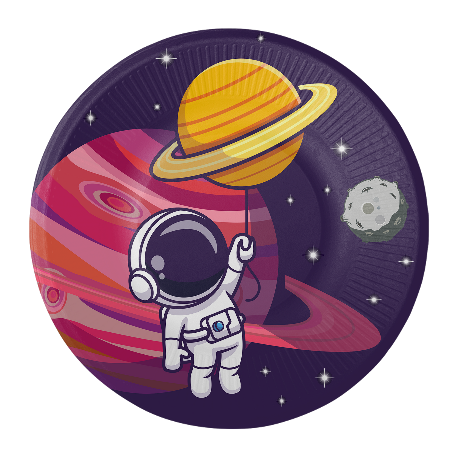 8 PLATOS 18 CM ASTRONAUTA