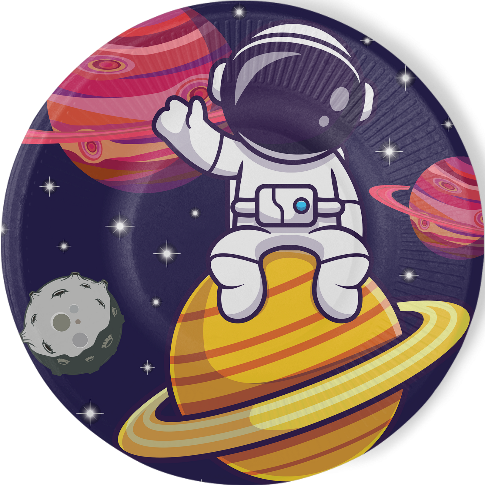 8 PLATOS 23 CM ASTRONAUTA