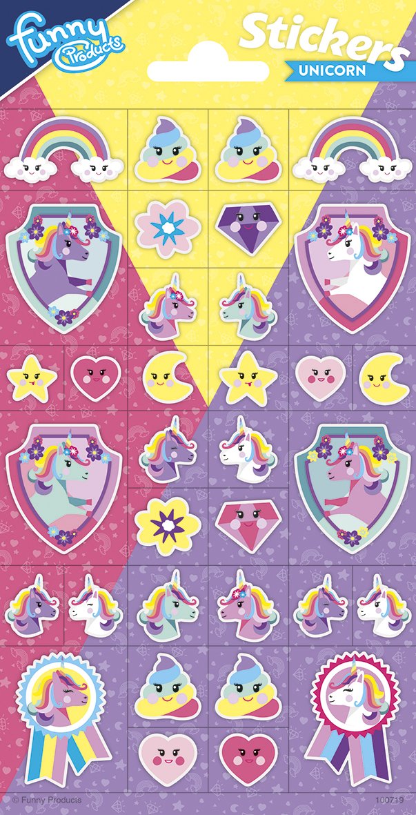 Pegatinas 102 x 200 mm Brillantes Unicorn 5