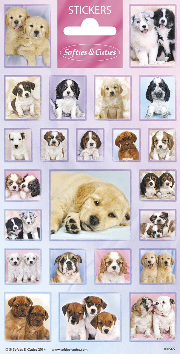 Pegatinas 102 x 200 mm Dogs Cuties Puppies