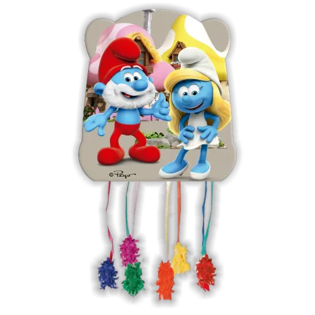 Piñata Pequeña 33 x 28 cm Pitufos