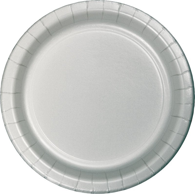 8 PIATTI 23 CM ARGENTO LUCENTE