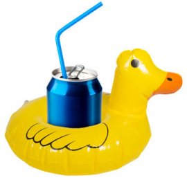 Portavasos de Pato Amarillo Inflable 13 x 20 cm