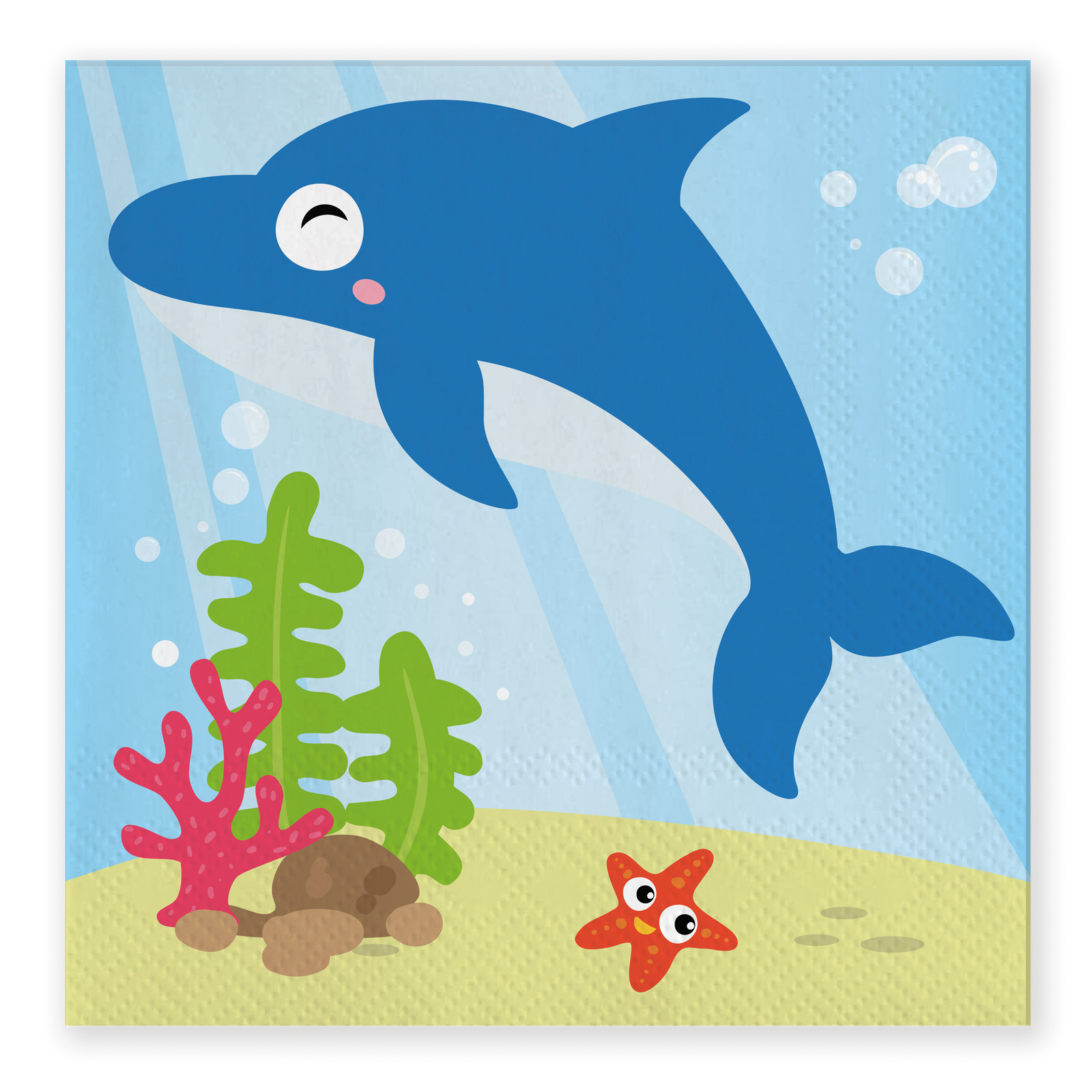 20 serviettes de table 33 cm OCEAN PARTY BKF