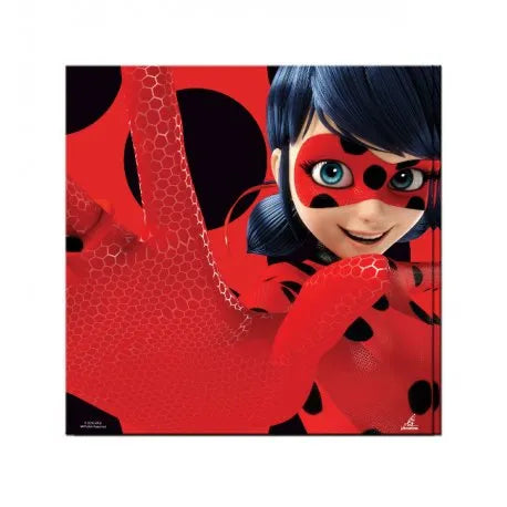 20 serviettes coccinelle 33 cm