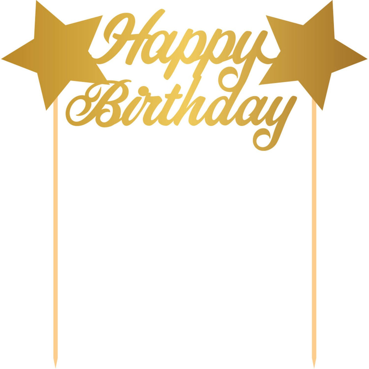 Topper per torta di buon compleanno con stelle