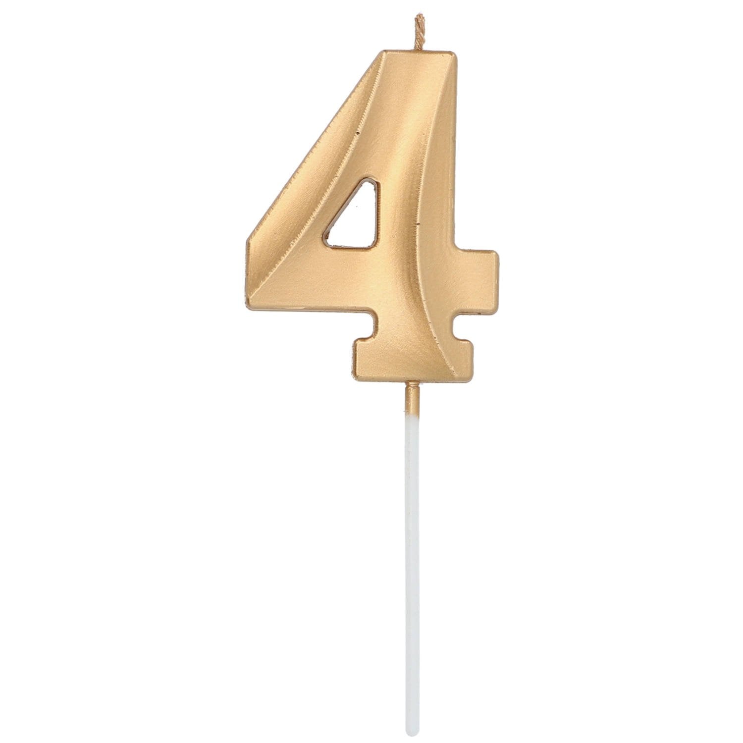 Candela 4 Supporto Metallico Oro 7 cm