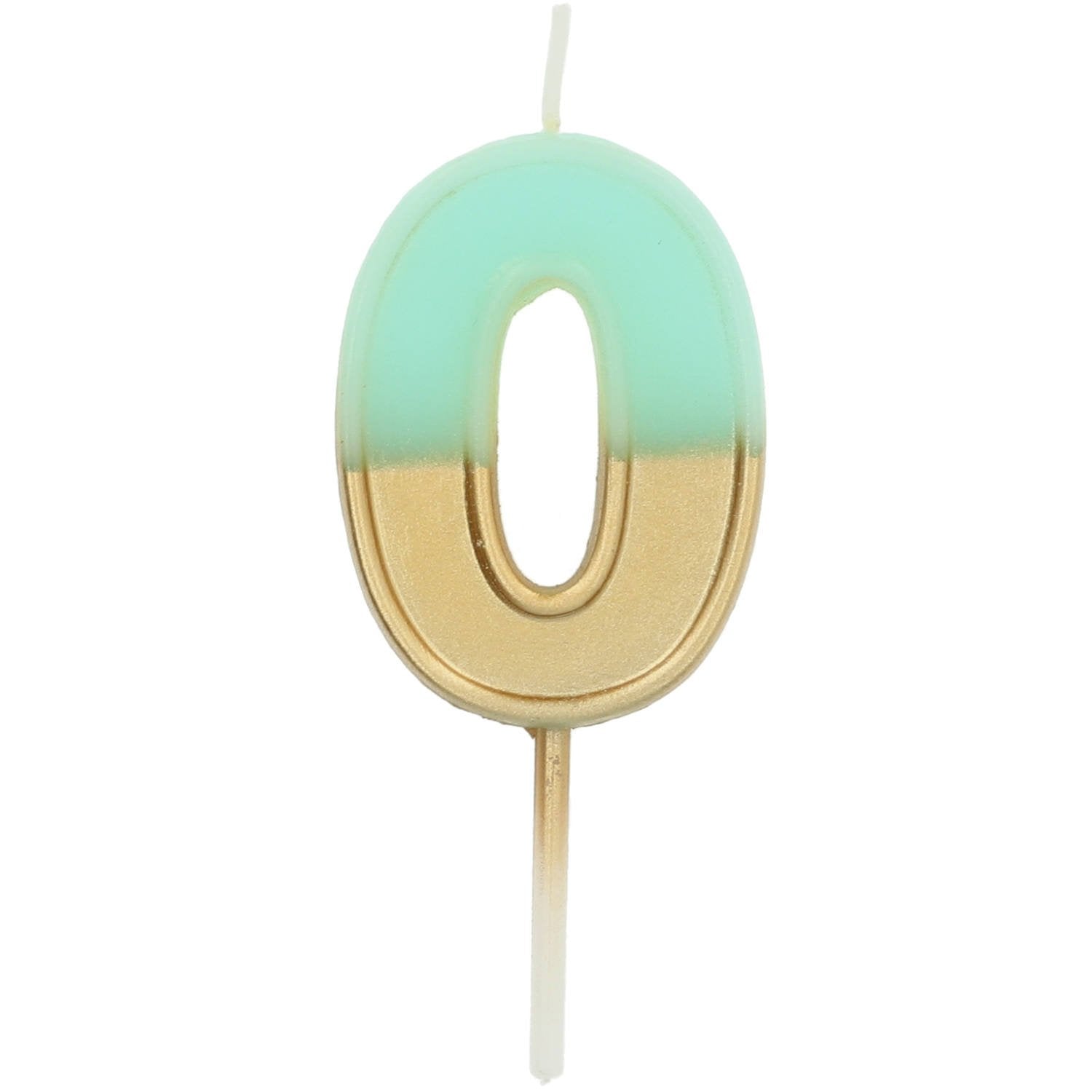 Vela Número 0 Dos Colores 5 cm
