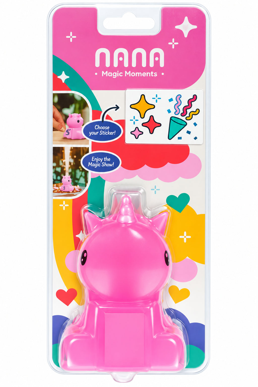 Bengala Fuente chispeante pastel con figura Unicornio Nana