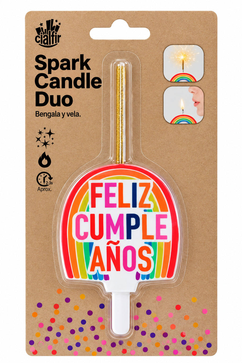 Candela scintillante Buon Compleanno