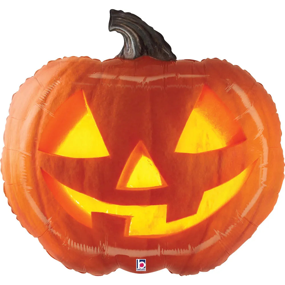 Globo Calabaza con Cara Brillante Halloween 58cm