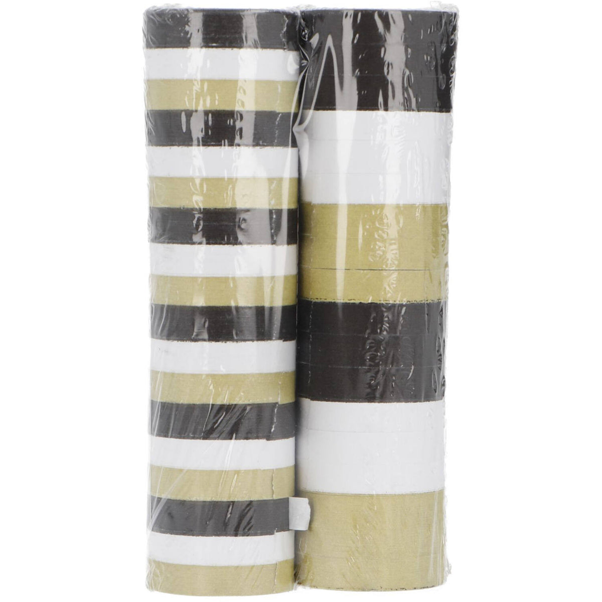Serpentinas de Papel Elegantes Oro y Negro 4 mm x 4 m - 2 piezas